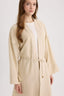 Relax Fit Belted Linen Blend Kimono