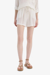 Viscose shorts with elastic waist