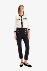 Skinny Fit High Waist Straight Leg Satin Trousers