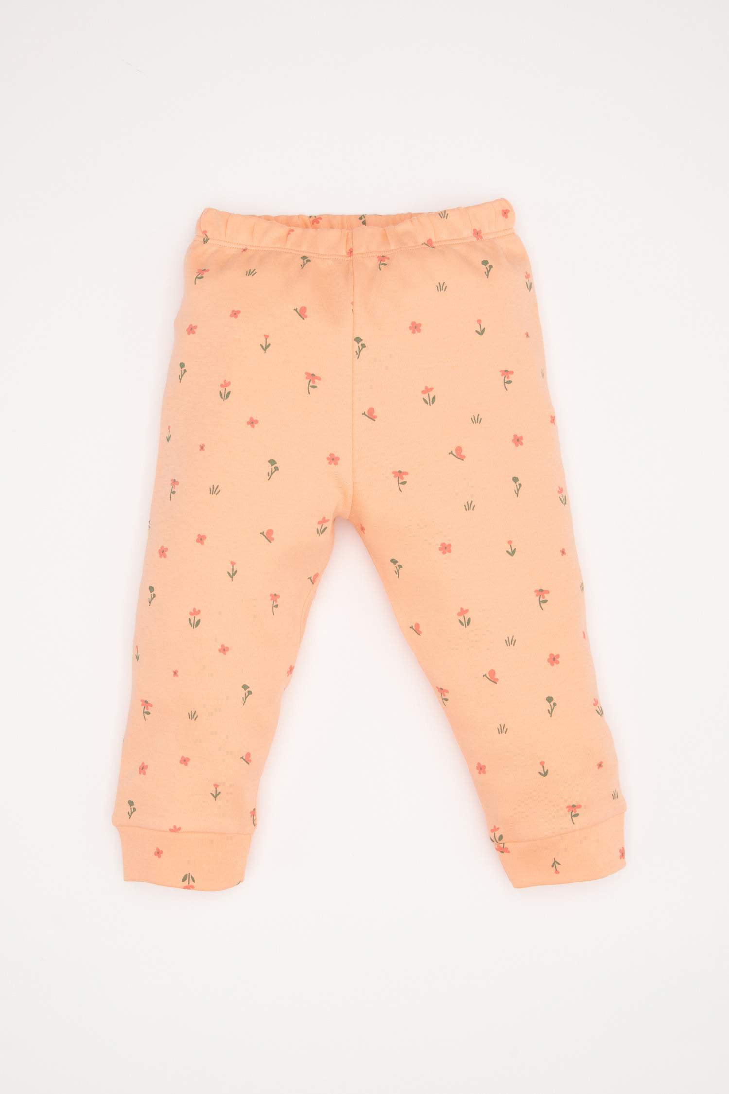 Girl Baby Pajama Kit Bicycle Collar Floral Long Sleeve Top Long Bottom