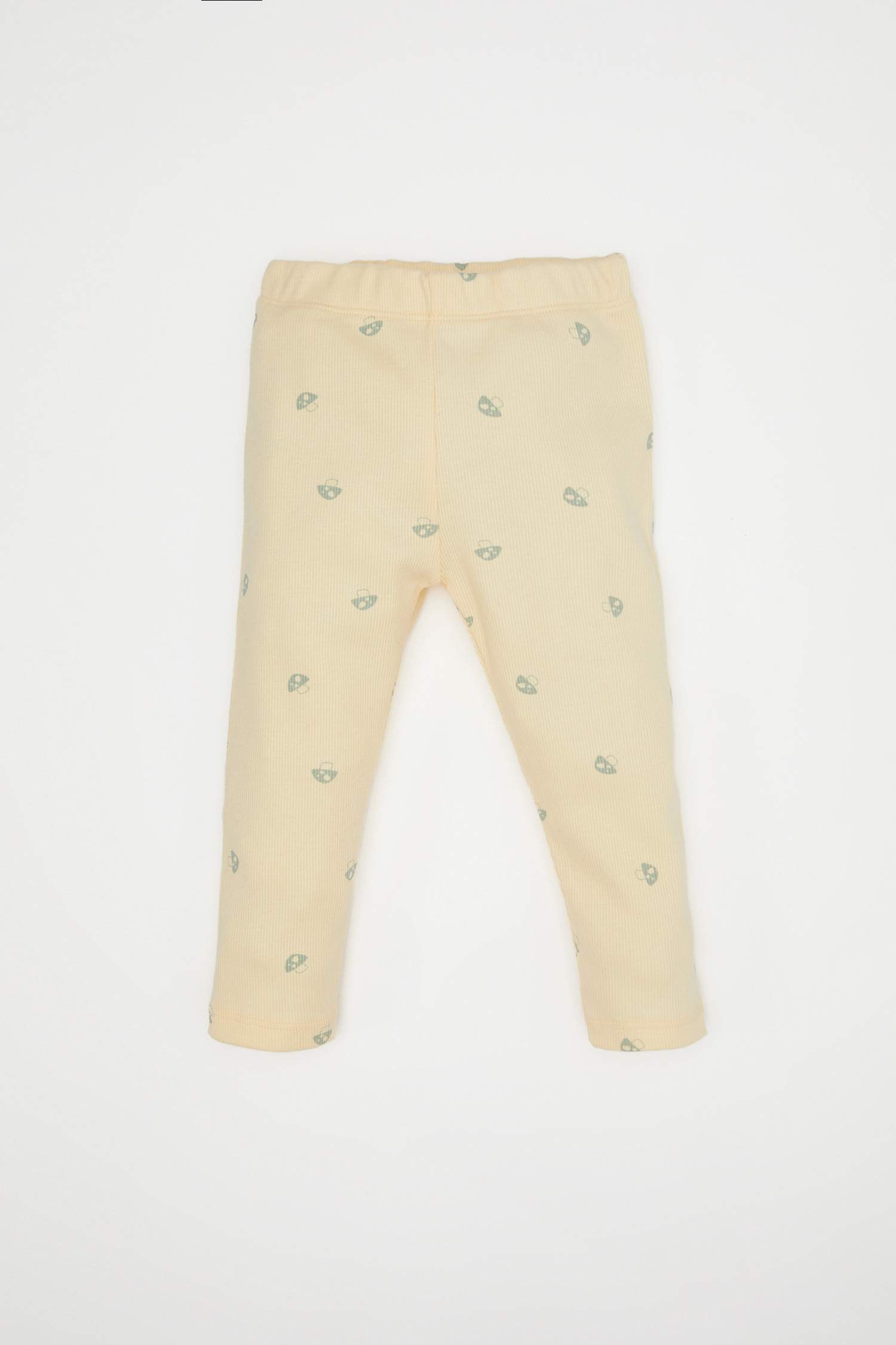 Baby Girl Pajama Set Patterned Long Sleeve Ribbed Camisole Top and Elastic Waist Long Bottom