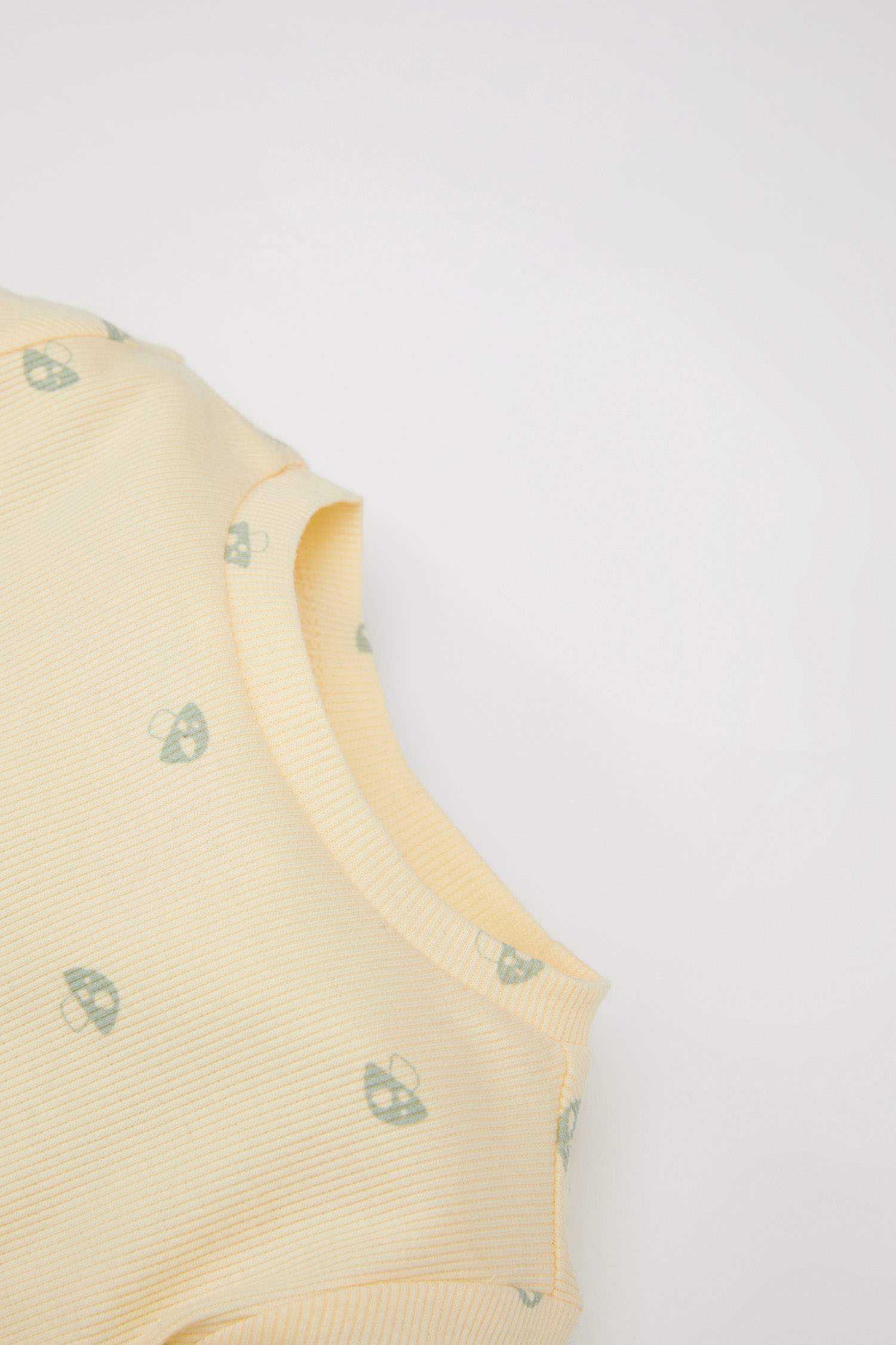 Baby Girl Pajama Set Patterned Long Sleeve Ribbed Camisole Top and Elastic Waist Long Bottom