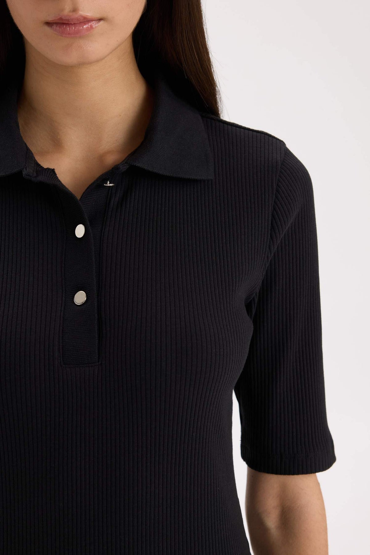 Bodycon Polo Neck Ribbed Camisole Midi Dress