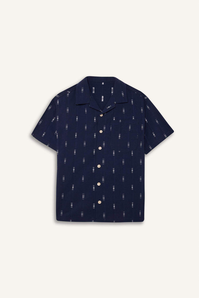 Boy Oversize Fit Polo Neck Embroidered Shirt Main Image