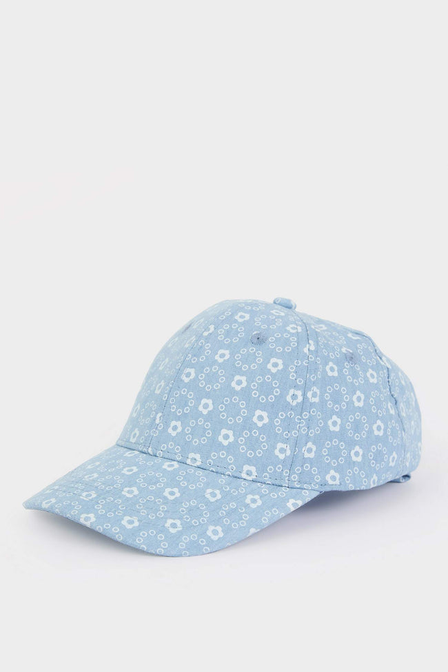 Girl Printed Cotton Cap Hover Image