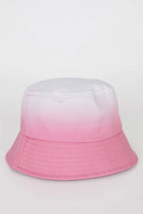 Girls Gradient Printed Jean Bucket Hat