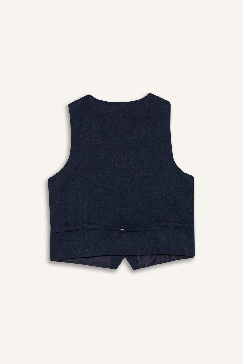 V Neck Linen Blend Vest