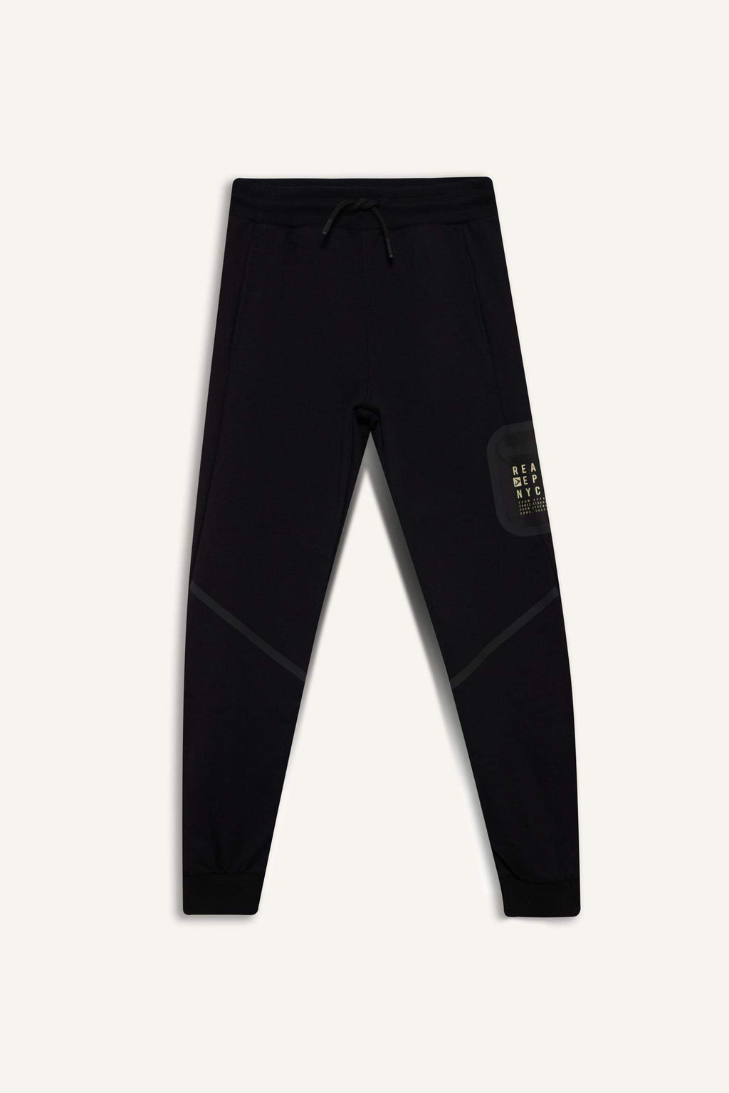 Printed Sweatpants With Elastic Waist And Cuffs For Boys