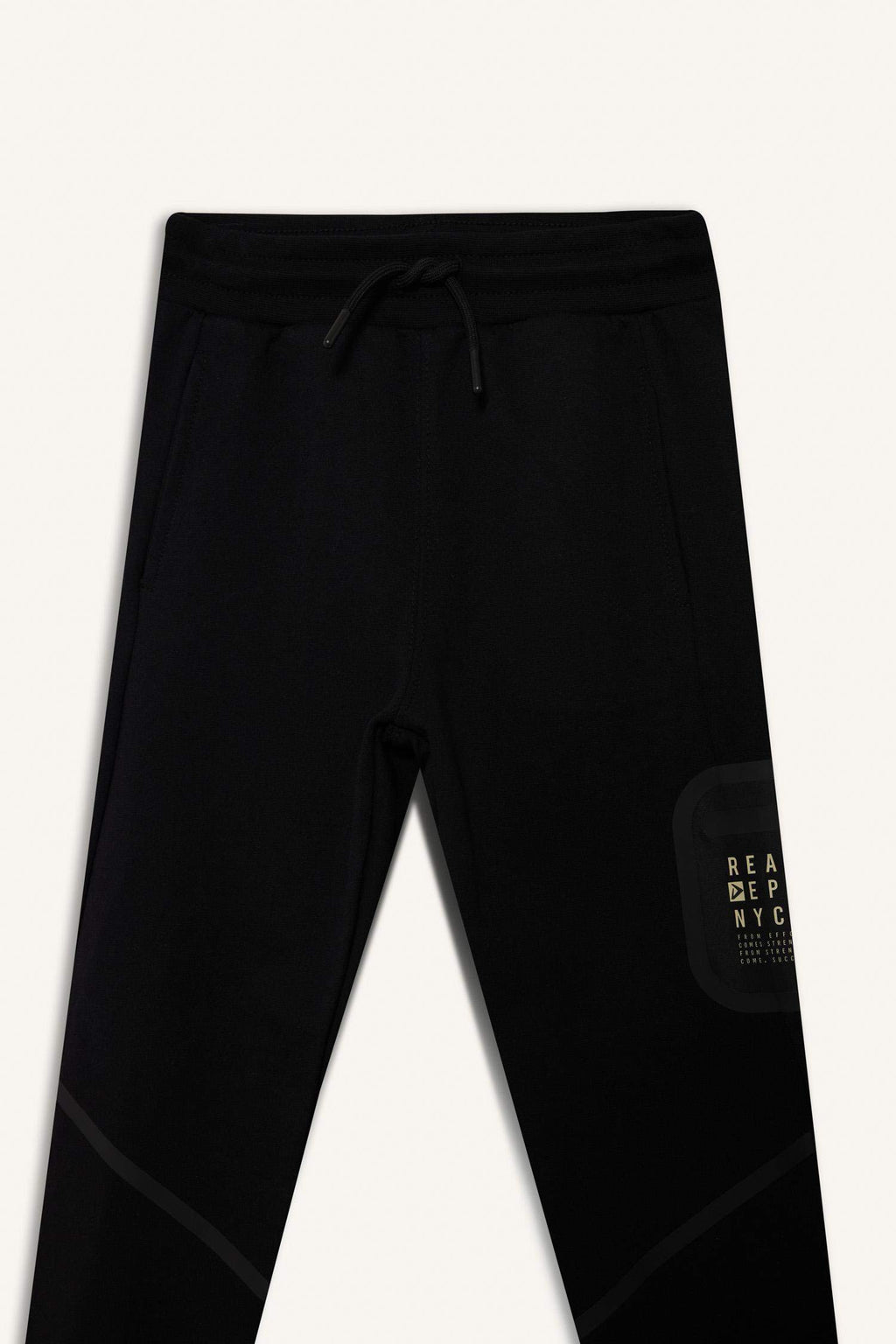 Printed Sweatpants With Elastic Waist And Cuffs For Boys
