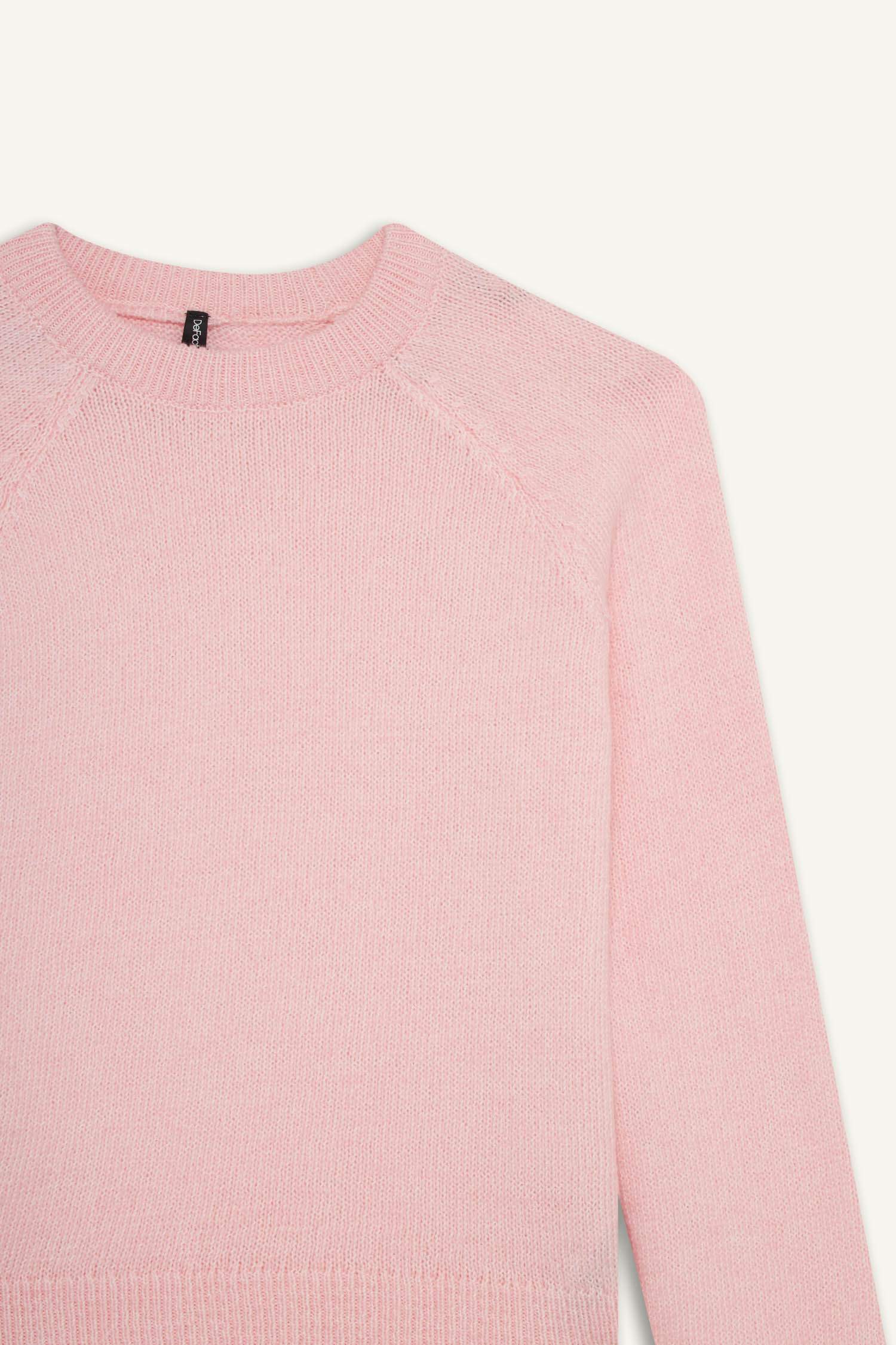 Regular Fit Crew Neck Basic Plain Soft Touch Knit Sweater