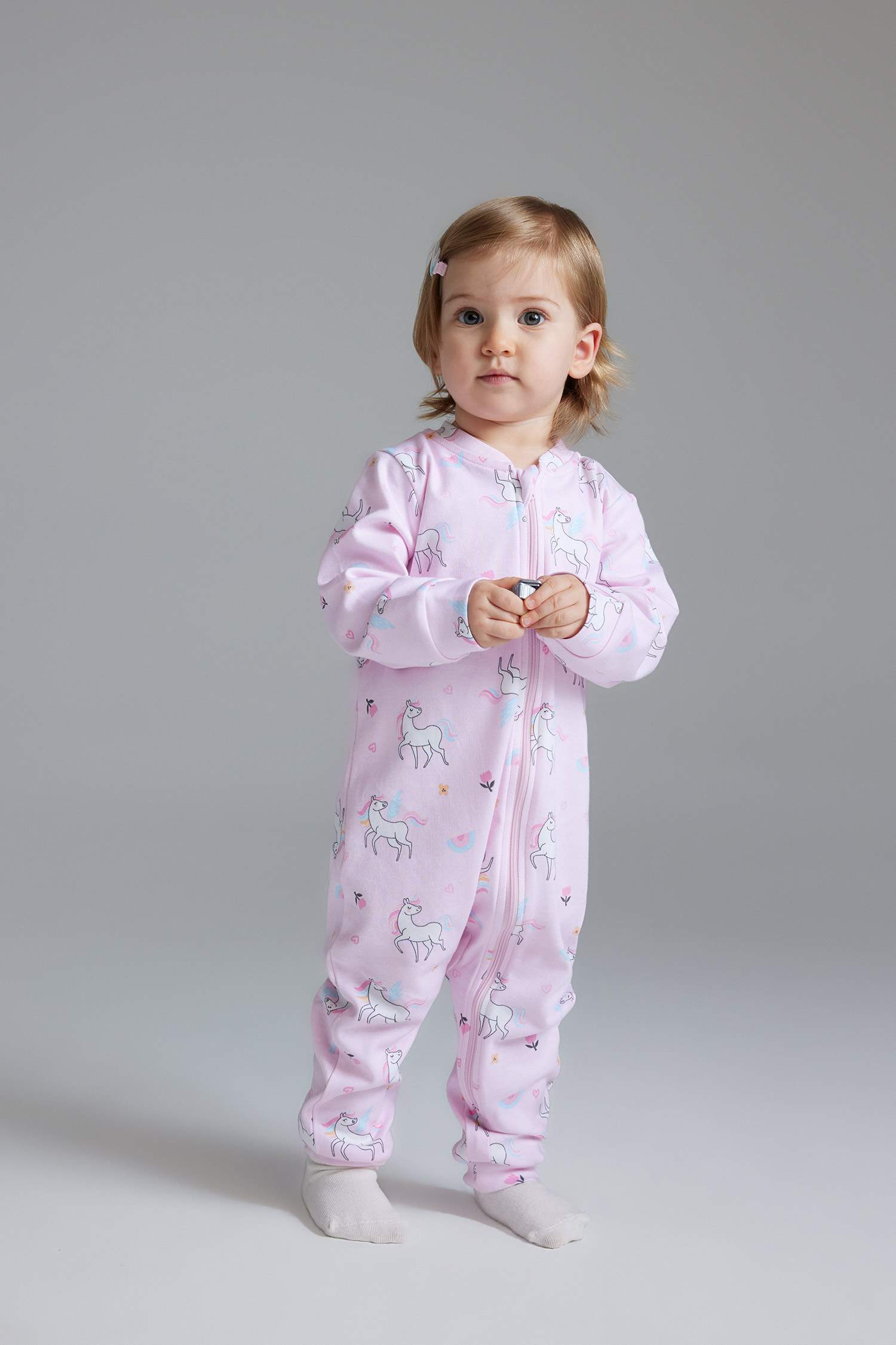 Baby Girl Newborn Unicorn Printed 2 Pcs Long Sleeve Jumpsuit