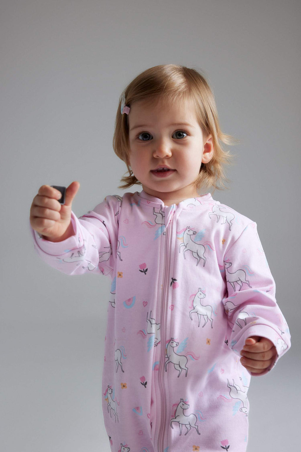 Baby Girl Newborn Unicorn Printed 2 Pcs Long Sleeve Jumpsuit