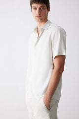 Relax-Fit Polo-Neck Cotton Summer Short-Sleeve Shirt