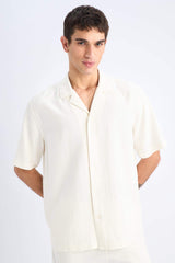 Relax-Fit Polo-Neck Cotton Summer Short-Sleeve Shirt