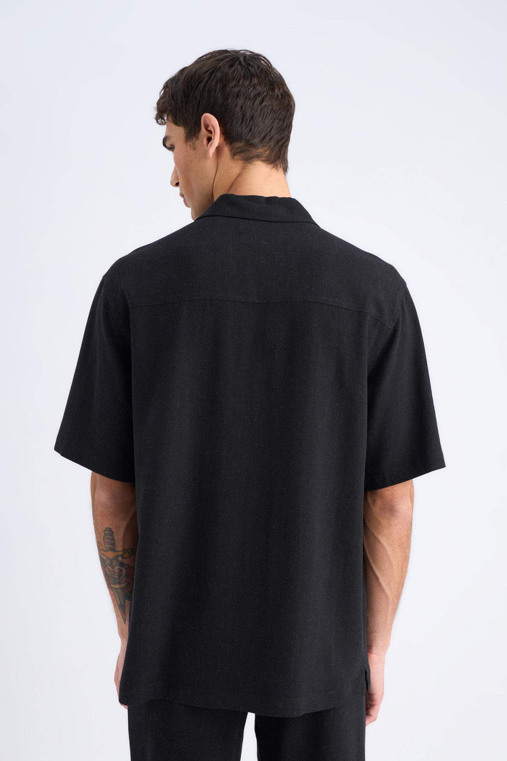 Relax-Fit Polo-Neck Cotton Summer Short-Sleeve Shirt