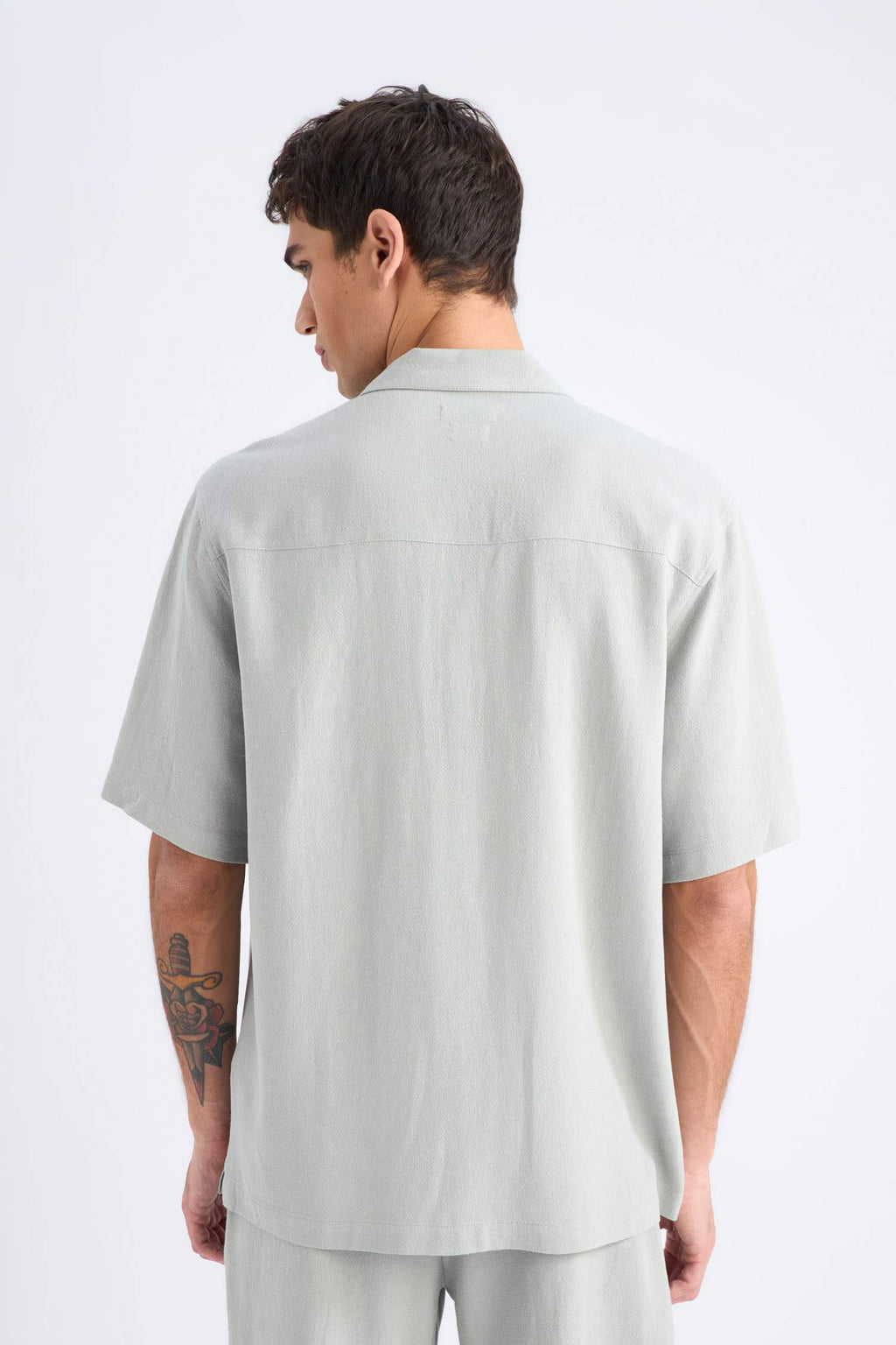 Relax-Fit Polo-Neck Cotton Summer Short-Sleeve Shirt