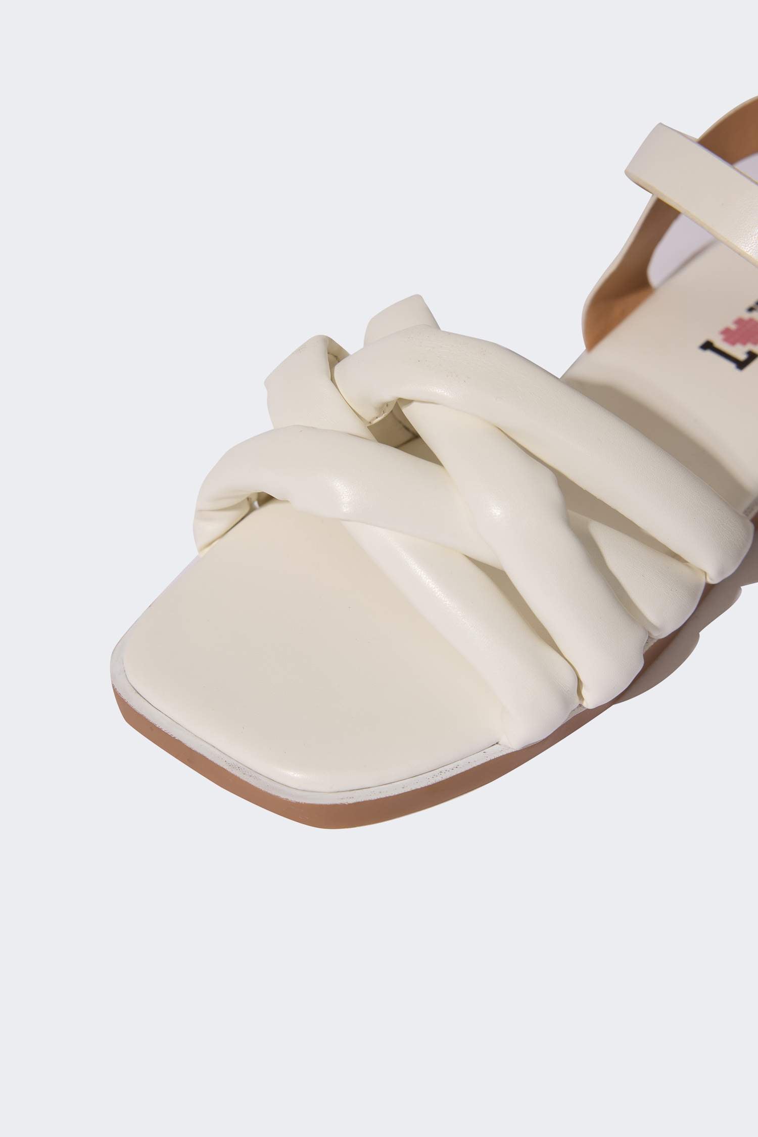 Girl Flat Sole Faux Leather Sandals