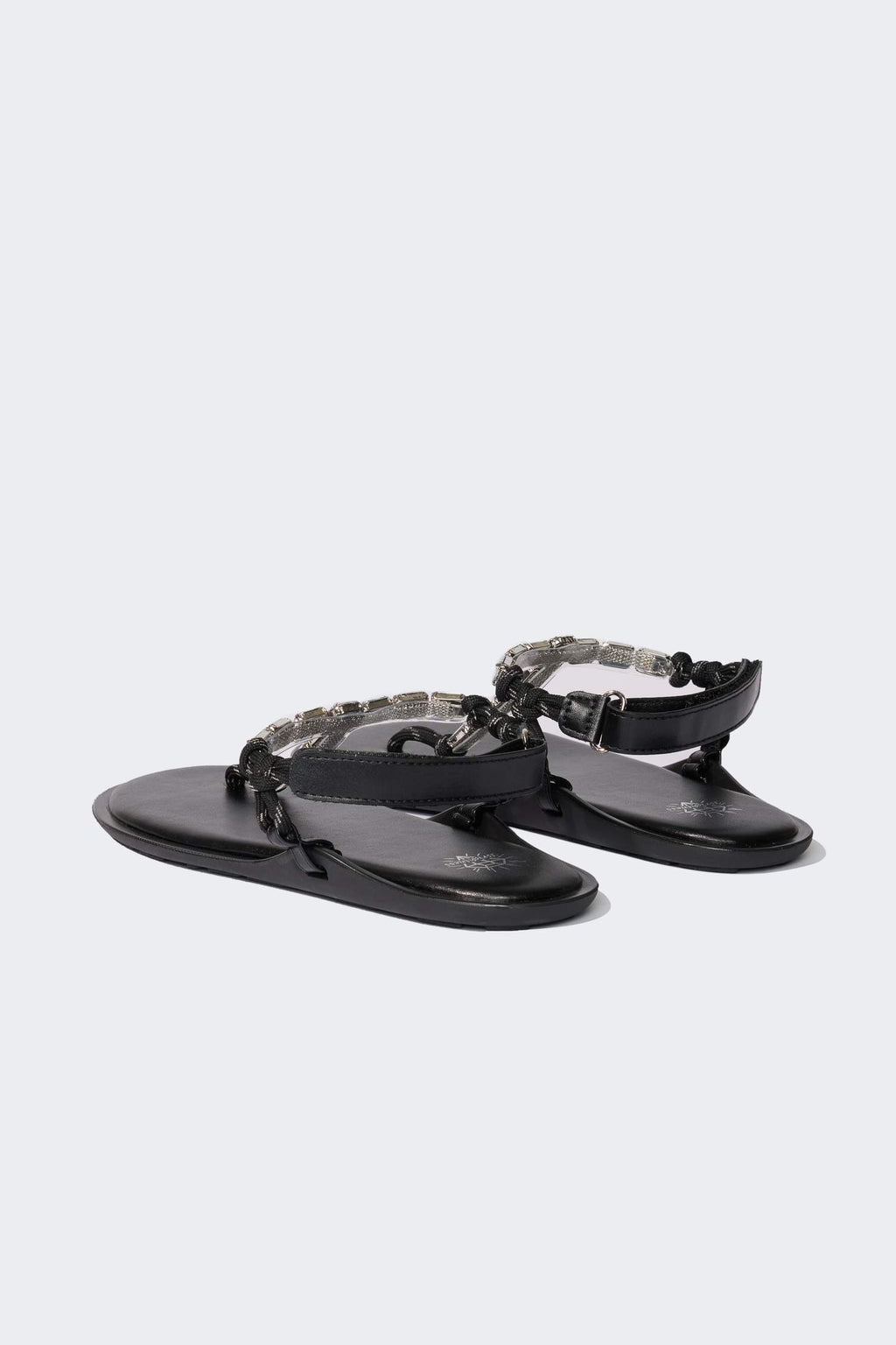 Woman Flat Sole Faux Leather Sandals