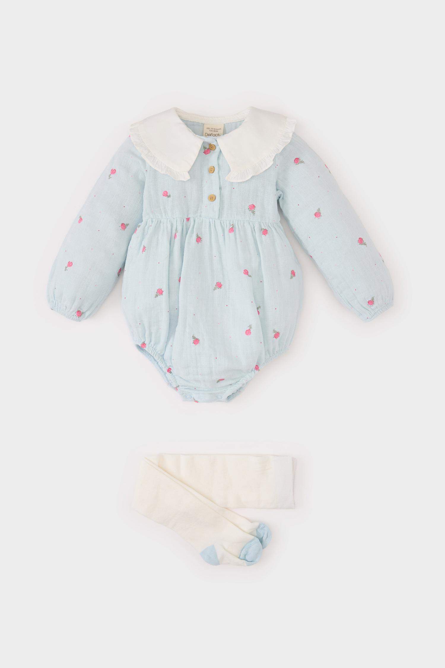 Baby Girl Newborn Floral Muslin 2-Pack Jumpsuit