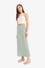 High Waist Maxi Skirt, Elastic Skirt