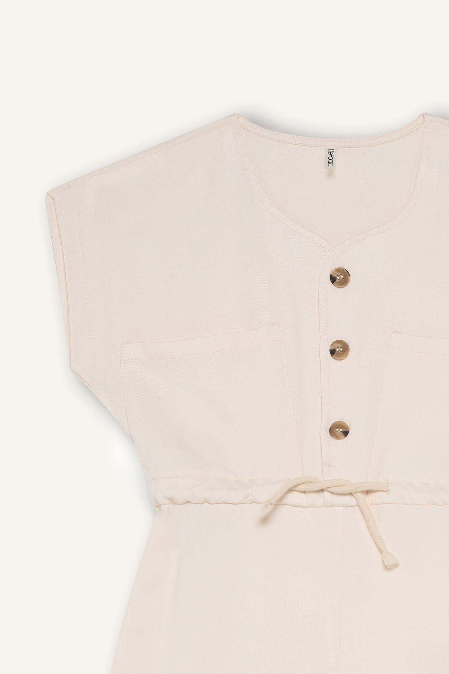 Girl Gabardine Jumpsuit