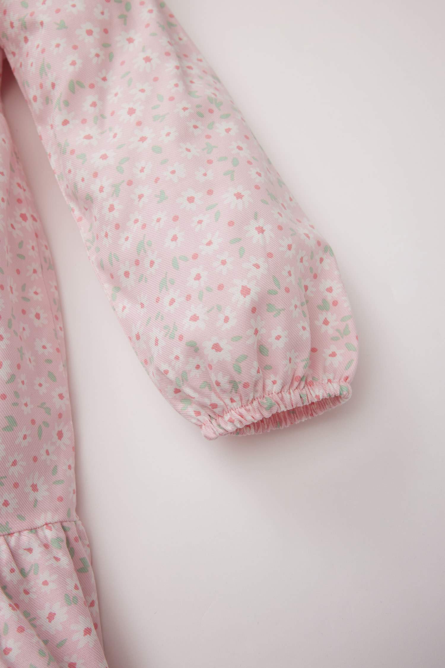 Baby Girl Large Collar Twill Floral Dress