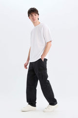 100% Cotton Relax Fit Straight Leg Jeans