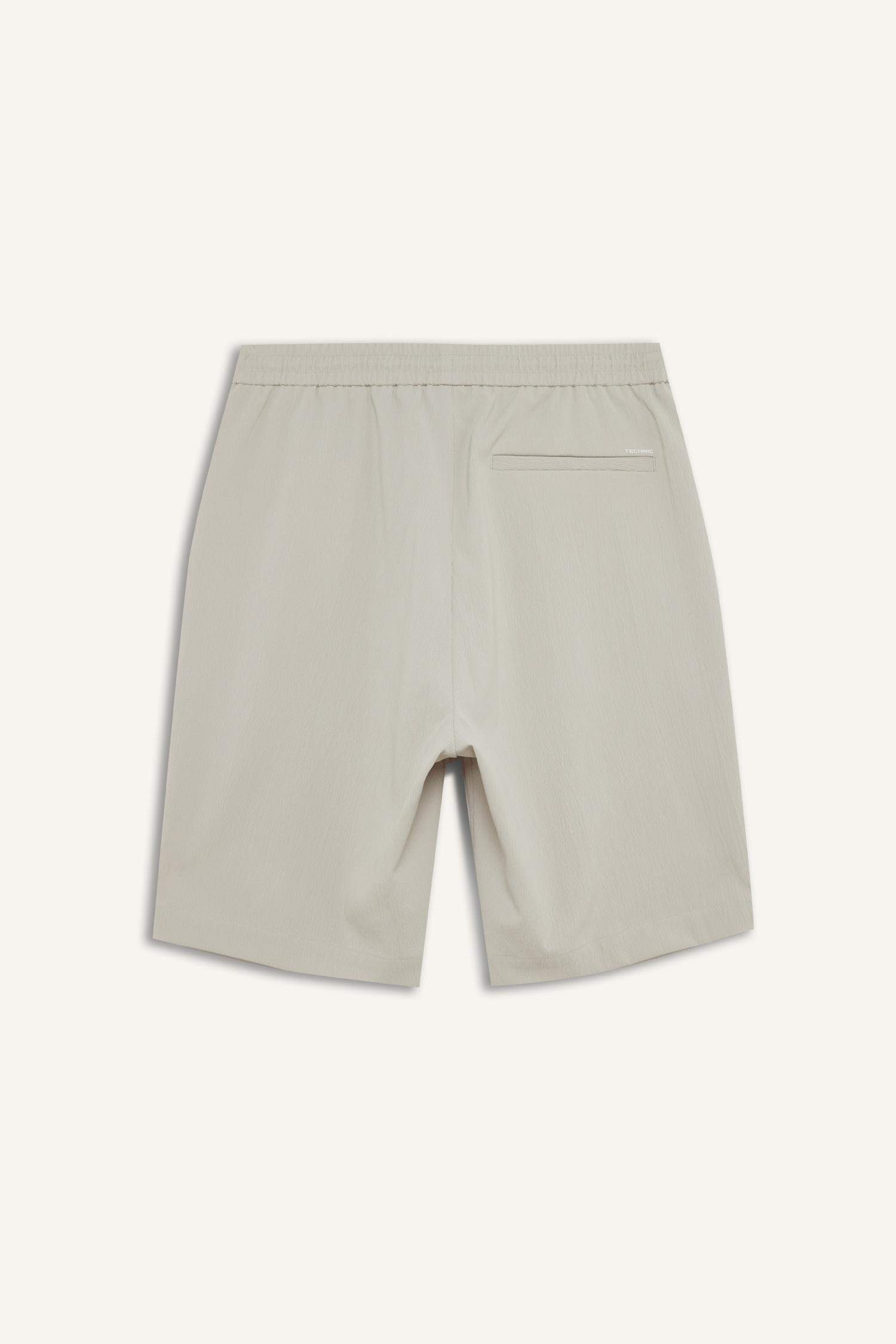 Regular Fit Textured Bermuda Shorts with Tie Waist