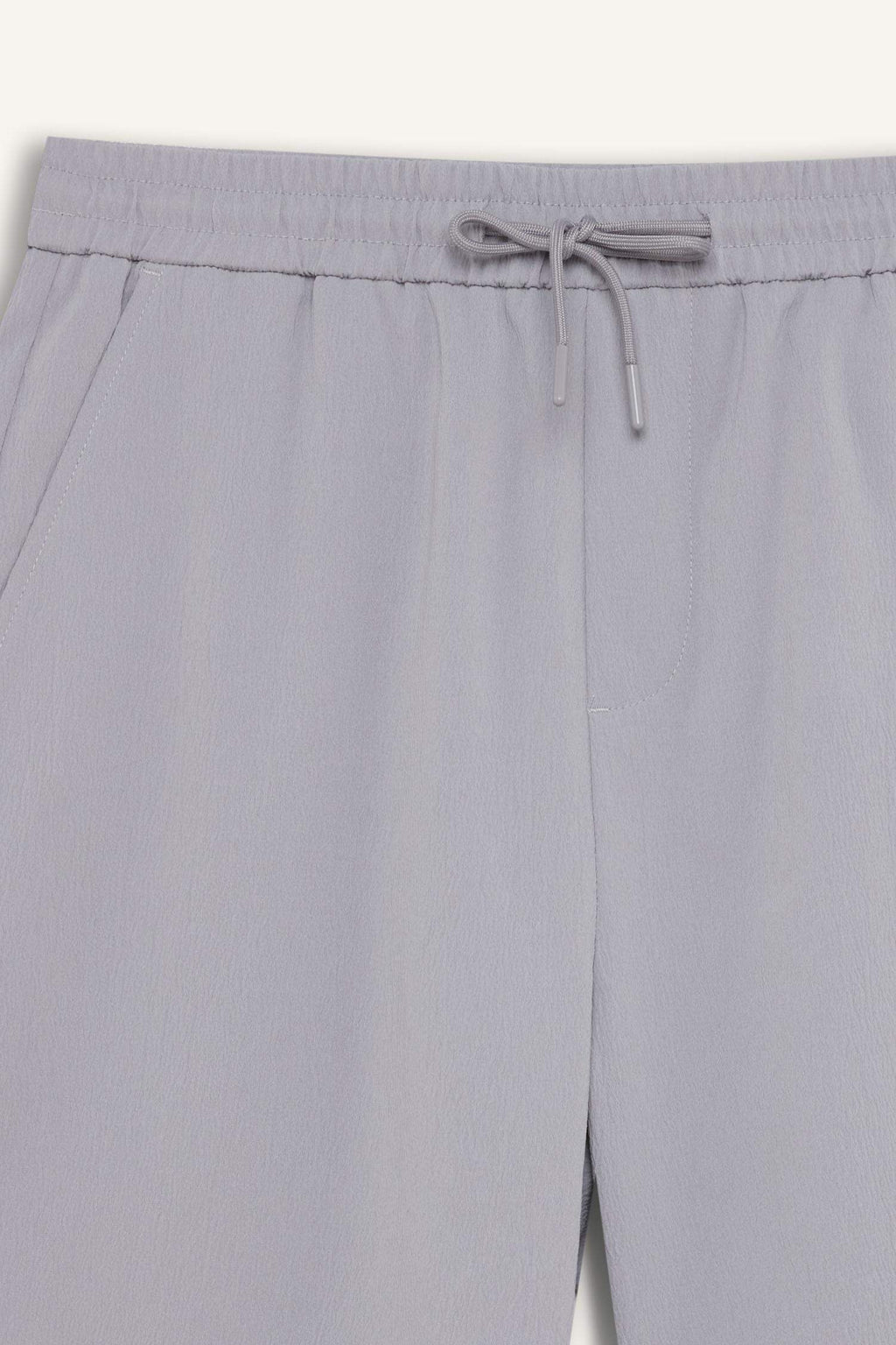 Regular Fit Textured Bermuda Shorts with Tie Waist