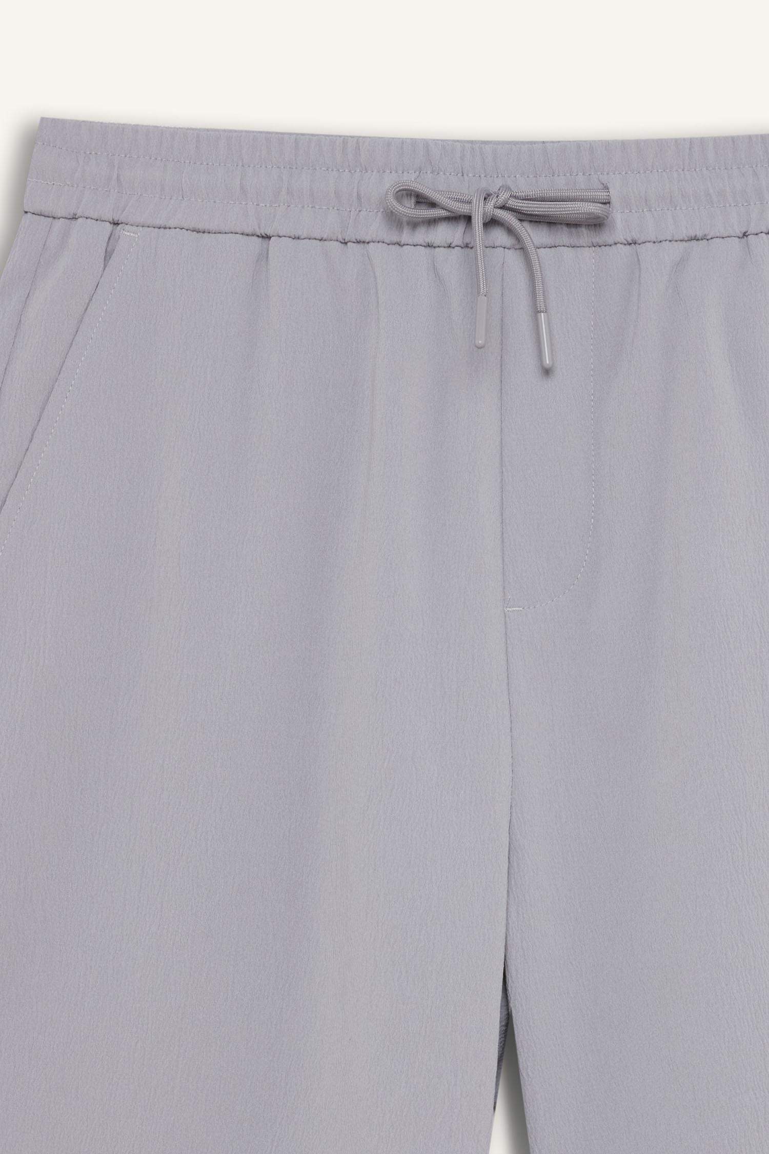 Regular Fit Textured Bermuda Shorts with Tie Waist