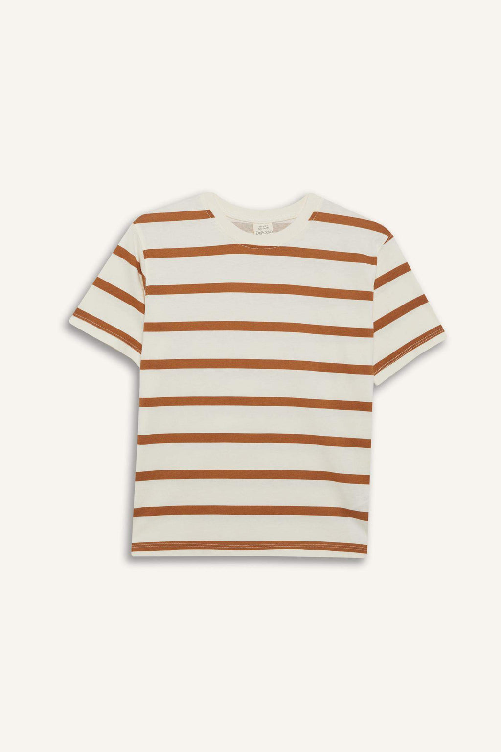 Boys Bike Collar Striped Short Sleeve T-Shirt