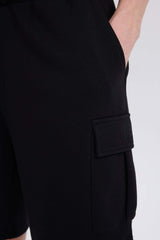 Regular Fit Drawstring Waist Cargo Pocket Shorts