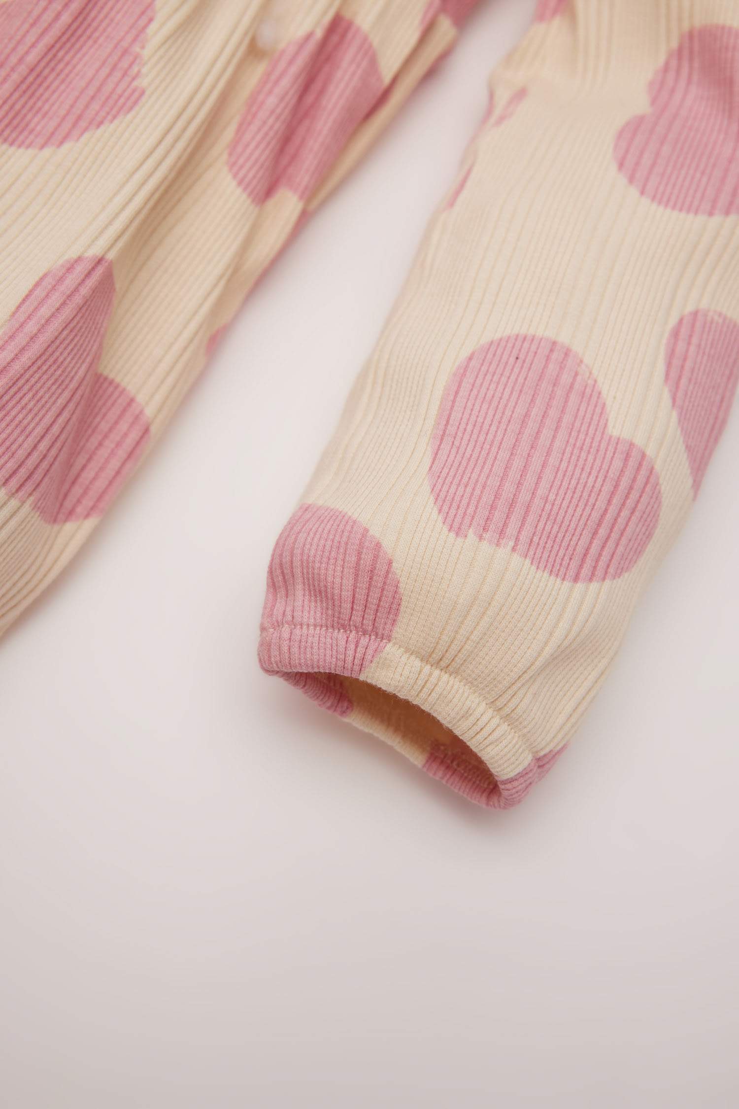 Girl Patterned Long Sleeve Ribbed Camisole Dress