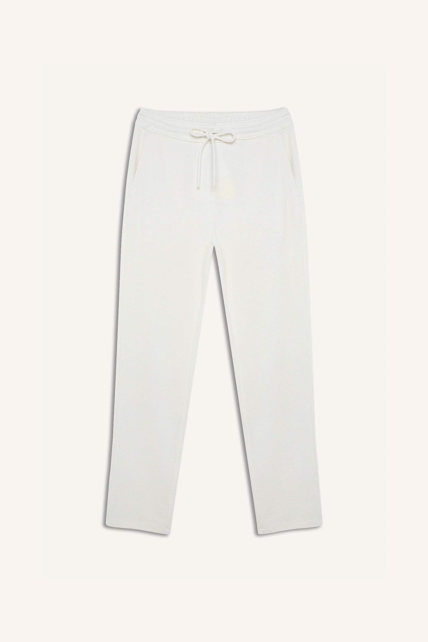 Regular Fit Track Bottom Waisted Lace-Up Pocket Detailed Flat Leg