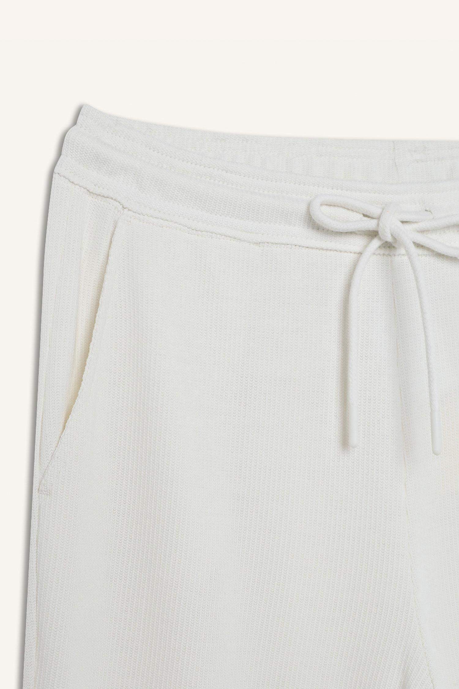 Regular Fit Track Bottom Waisted Lace-Up Pocket Detailed Flat Leg