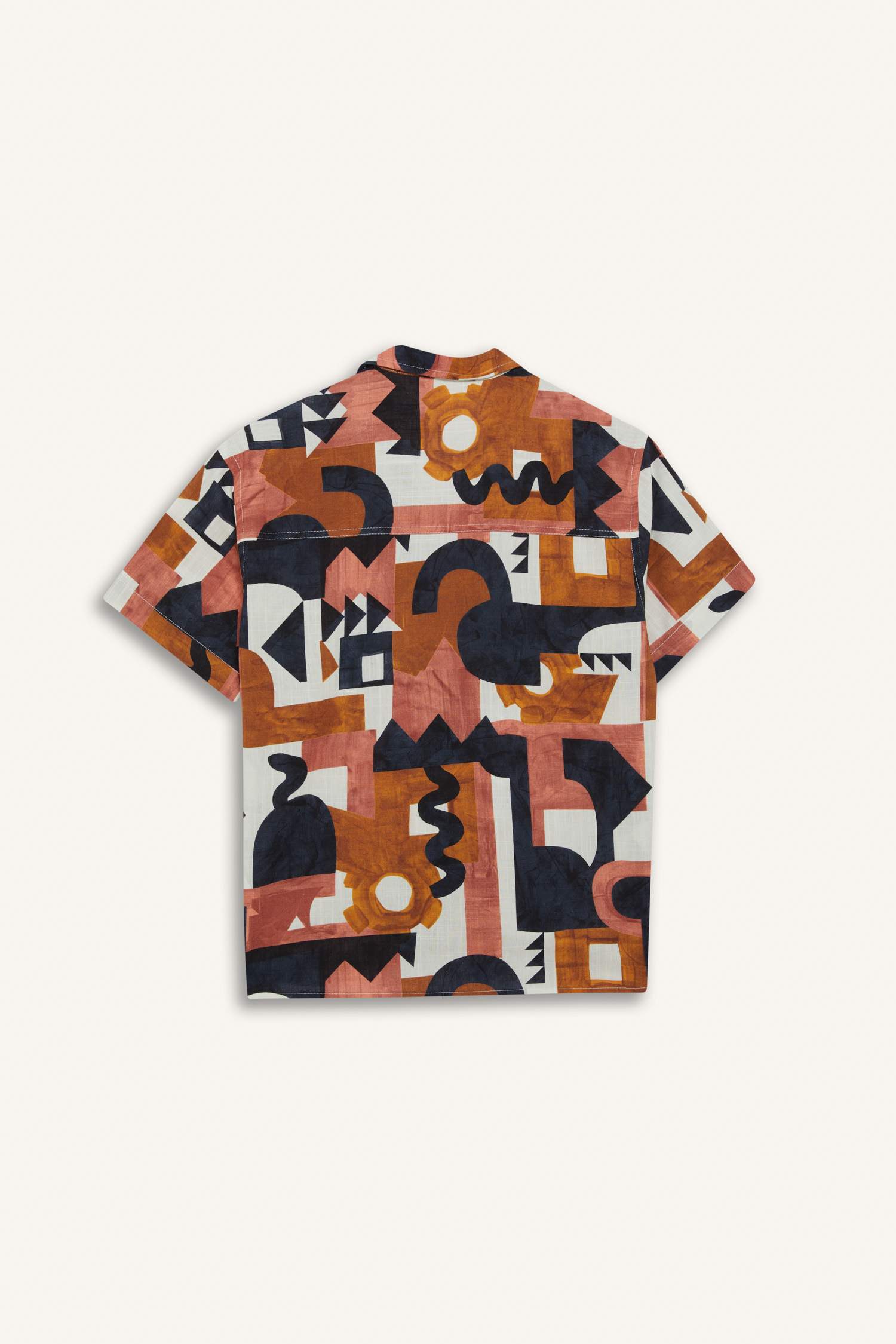 Male Kids Oversize Wide Patterned Short Sleeve Shirt