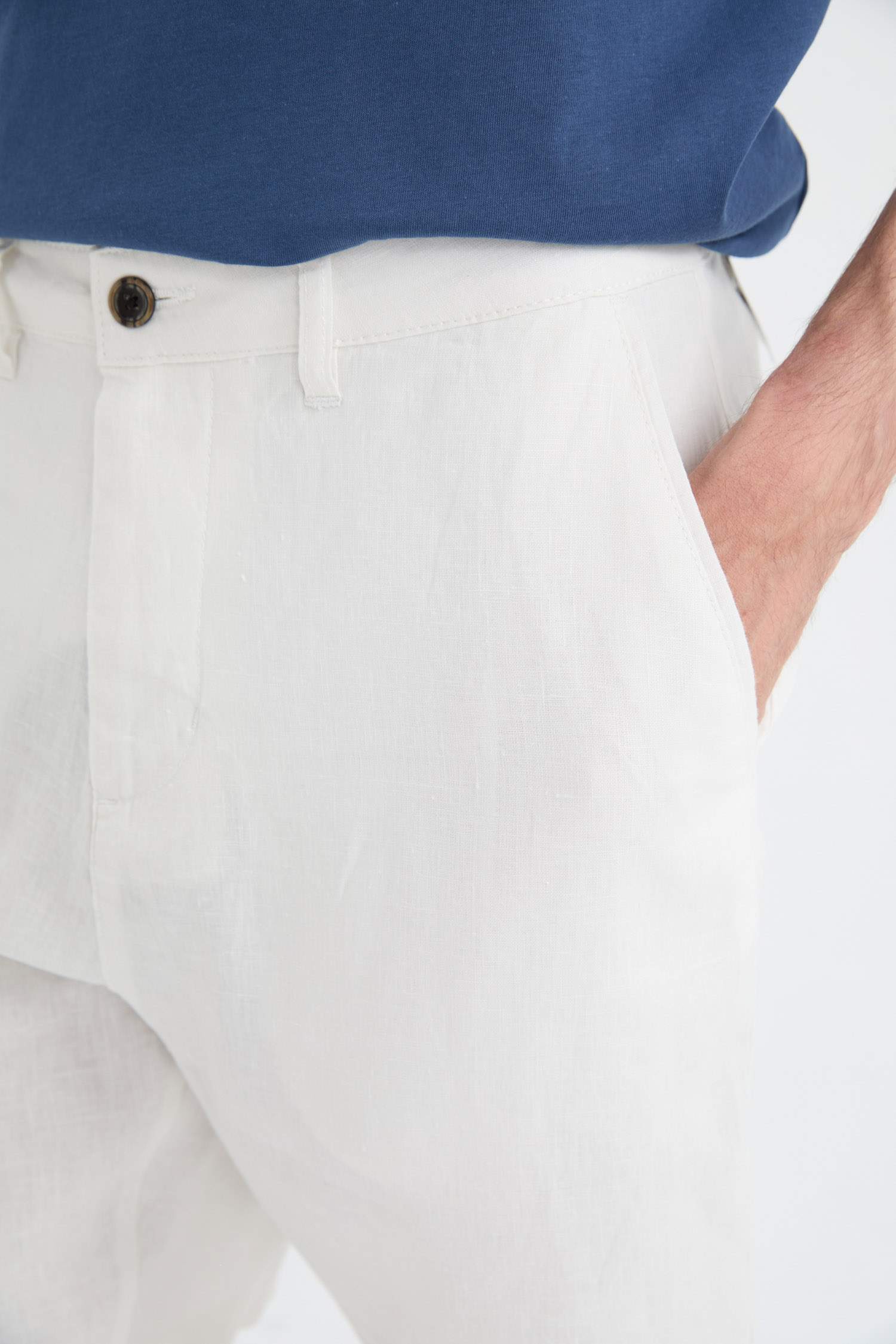Regular Fit Summer Linen Bermuda Shorts