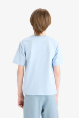 Boy Crew Neck Printed Short Sleeve T-Shirt