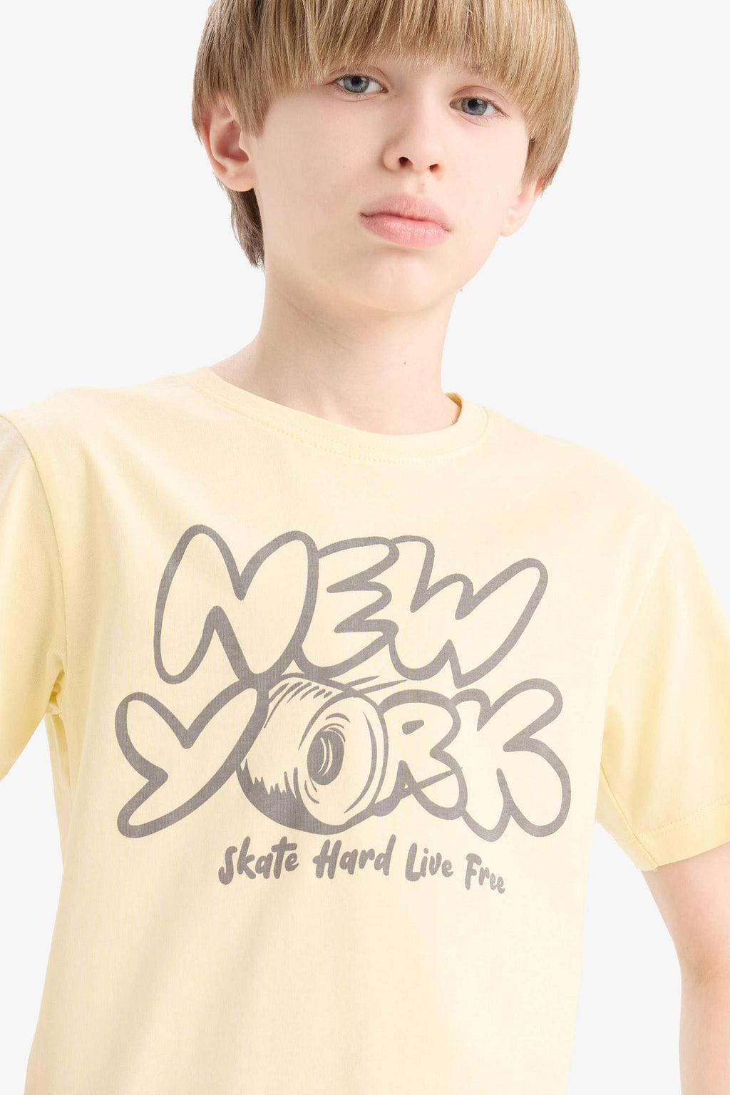 Boy Crew Neck Printed Short Sleeve T-Shirt