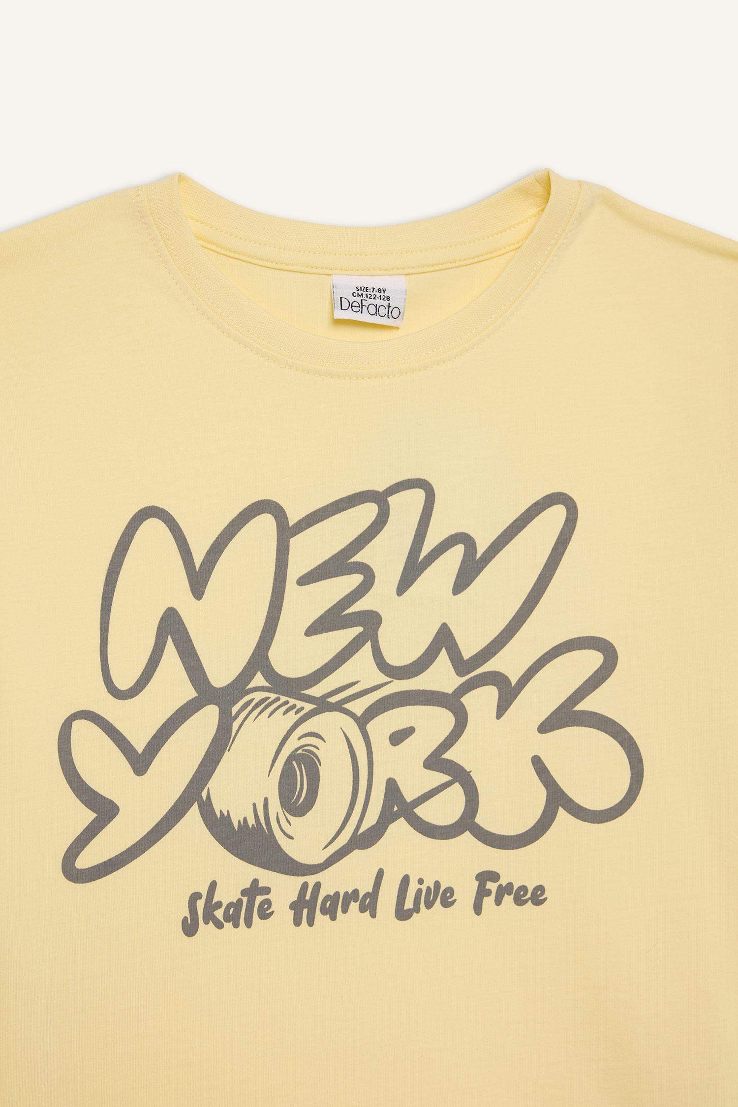 Boy Crew Neck Printed Short Sleeve T-Shirt