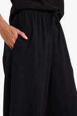 Wide Leg High Waist Linen Blend Fabric Trousers