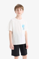 Boy Elastic Waist Shorts