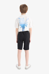 Boy Elastic Waist Shorts