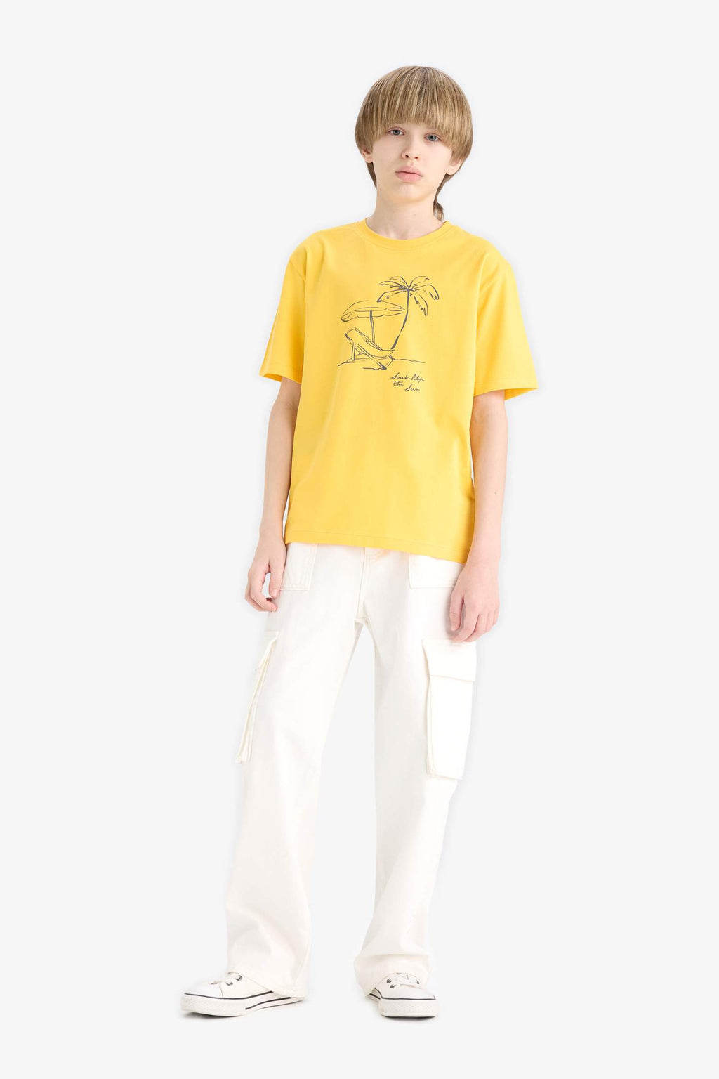 Boys Crew Neck Printed Short Sleeve T-Shirt