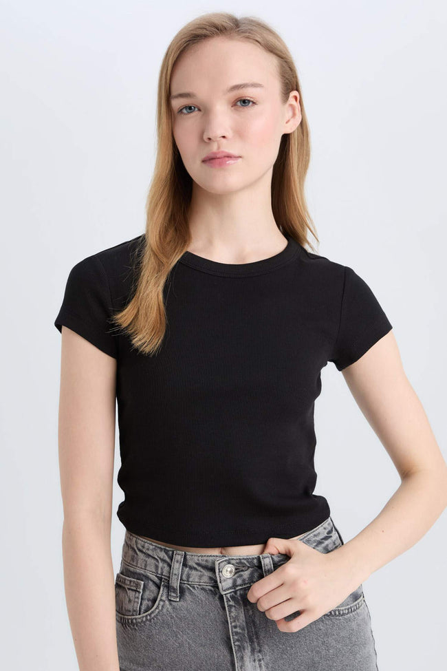 Slim Fit Camisole Short Sleeve T-Shirt Hover Image