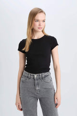 Slim Fit Camisole Short Sleeve T-Shirt