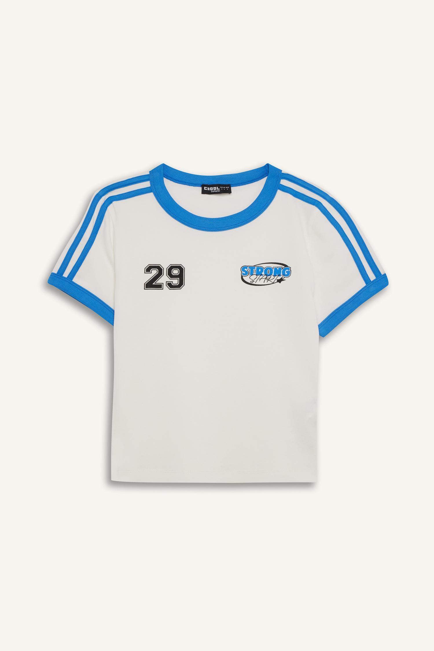 Slim Fit Printed Ribana Short Sleeve T-Shirt