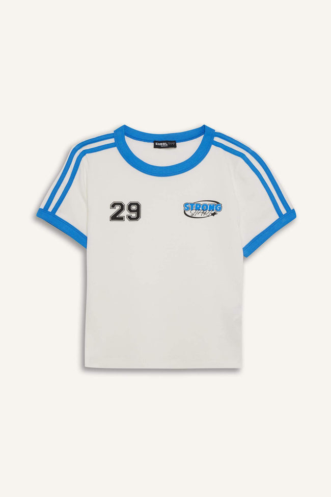 Slim Fit Printed Ribana Short Sleeve T-Shirt Main Image