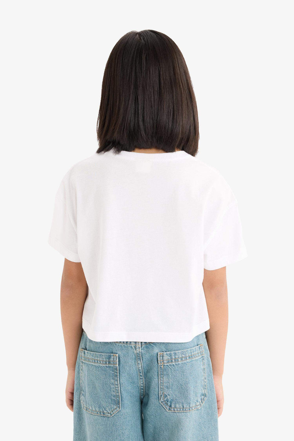 Girl Crew Neck Slogan Printed T-Shirt