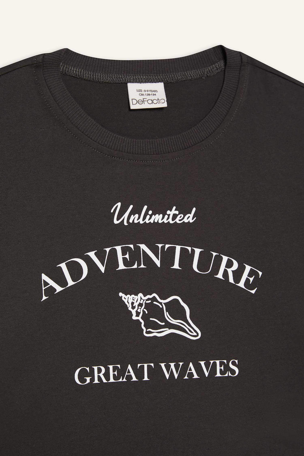 Girls Crop Crew Neck Printed Short Sleeve T-Shirt